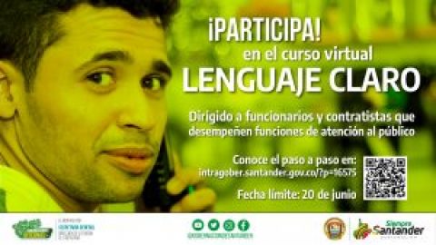 Participa en el curso virtual sobre lenguaje claro