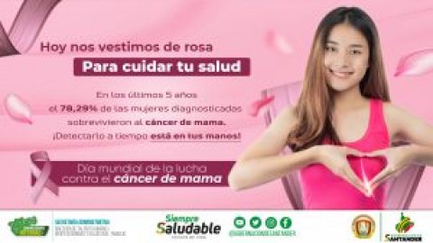 En el Día Internacional de la Lucha contra el Cancer de Mama, nos vestimos de rosa por tu salud