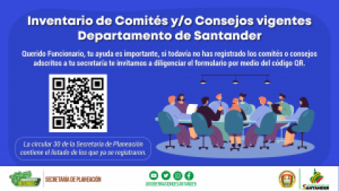 Inventario de Comités y/o Consejos vigentes Departamento de Santander