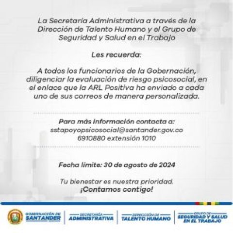 Evaluación de riesgo Psicosocial